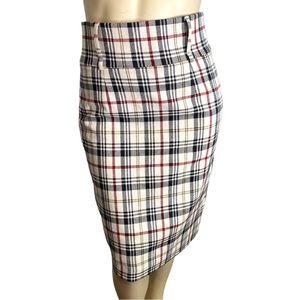 Laura Wool Blend Plaid High Waist Skirt Size 10